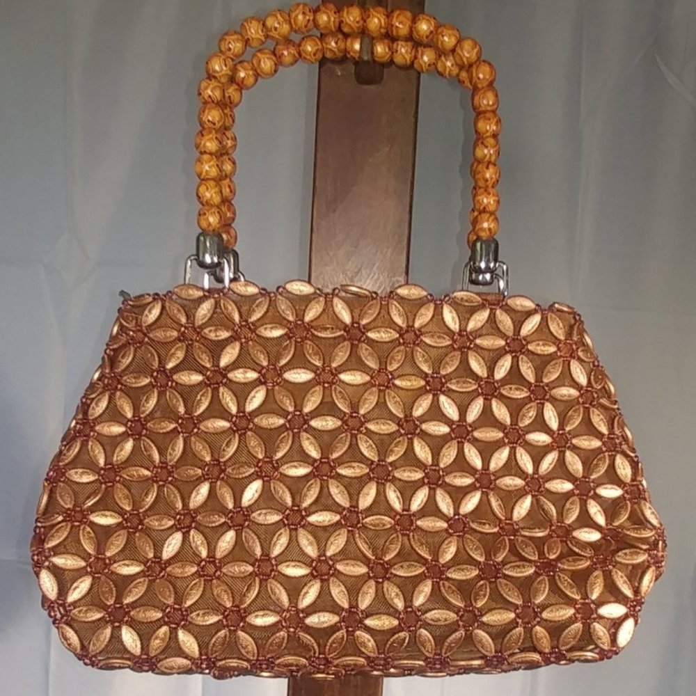 Beaded (flower) Frame-Style Purse